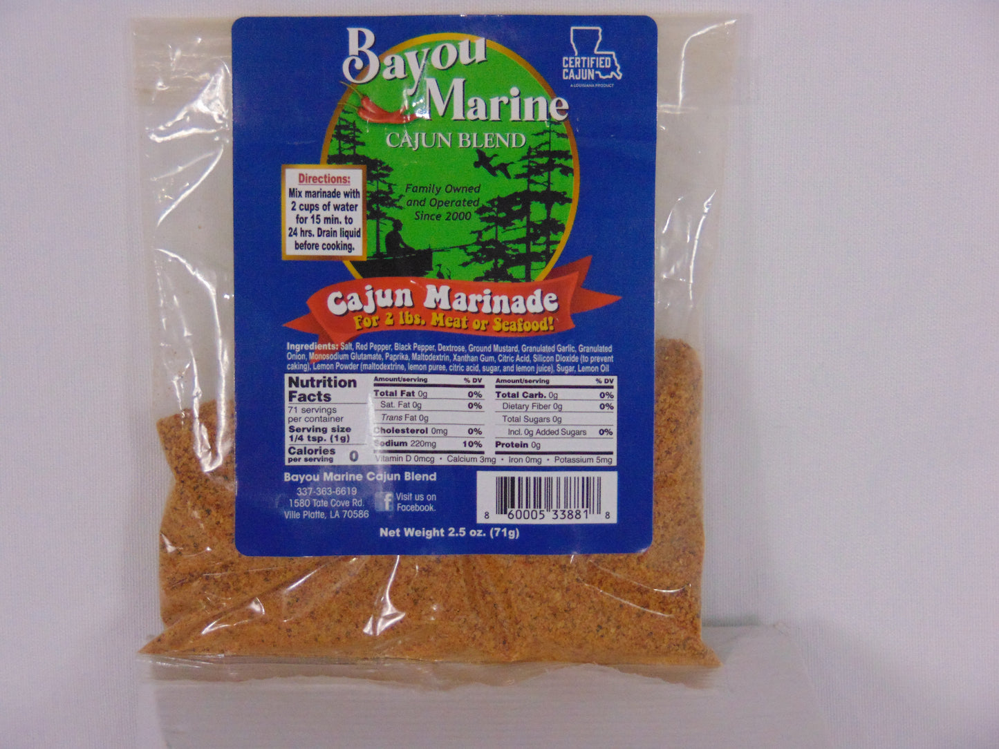 Bayou Marine Cajun Blend Marinade